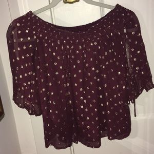 Abercrombie & fitch off the shoulder top